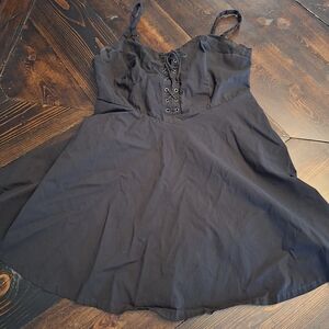 Black Lace-Up Dress